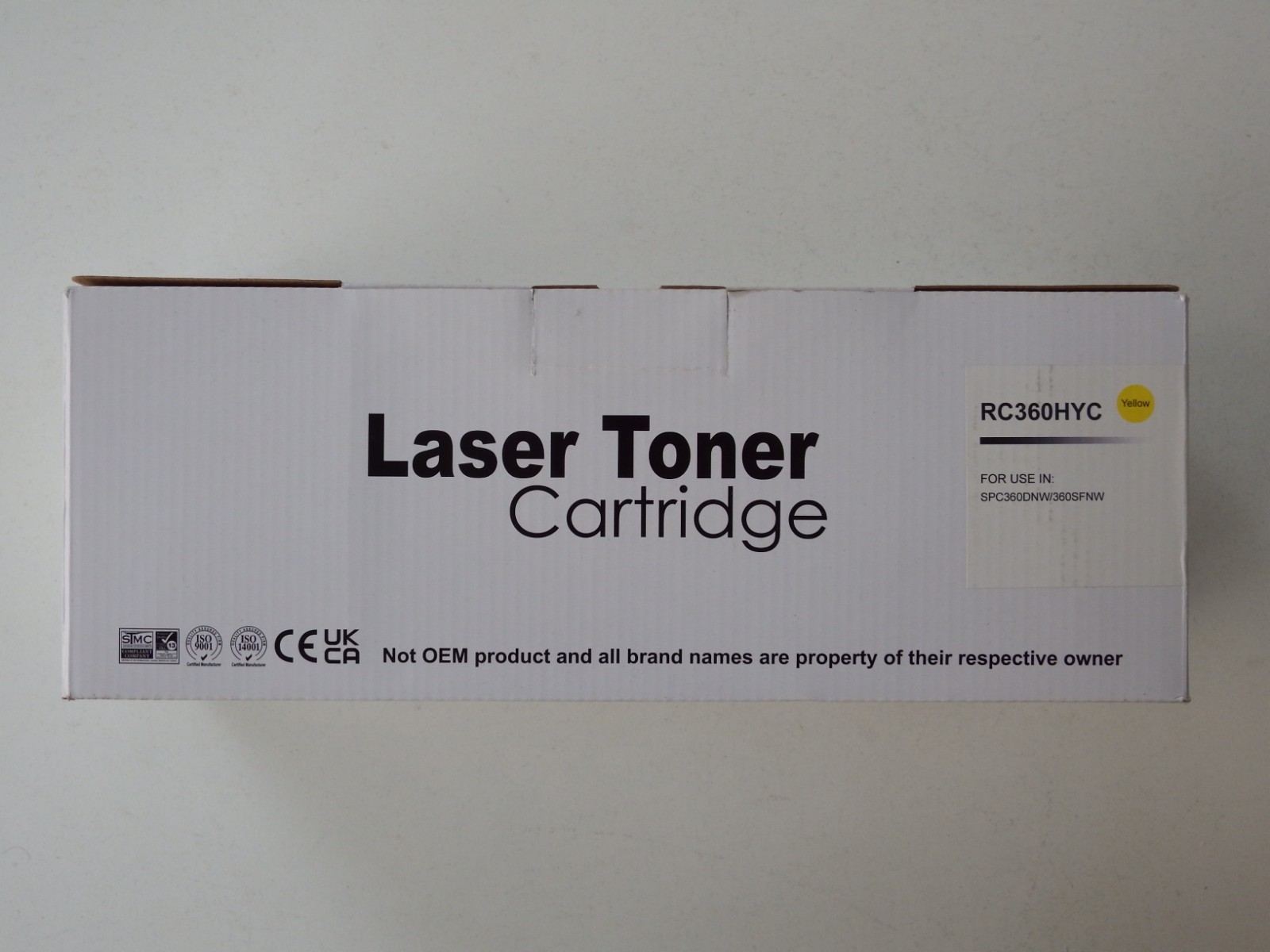 Ricoh 408187 Compatible High Capacity Yellow Toner Print Cartridge for SP C360