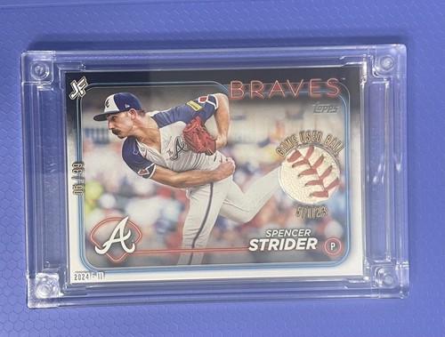 2025 Spencer Strider Jersey Fusion Card With Game Used Ball Piece 5/1/23 #05/39