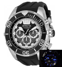 Invicta Pro Diver Men's 50mm Twisted Metal Double Black Chronograph Watch 33820