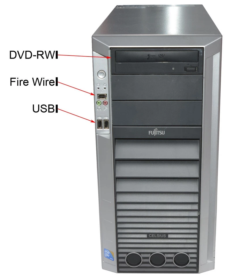 FUJITSU CELSIUS M460 MEDICAL PC 10392930 RS-232 CORE2DUO 3GHz 4GB 500GB M1032_1 - Bild 2 von 3