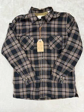 Weatherproof Vintage sweater Mens L/G Blue Fleece Knit henley thickWeatherpro