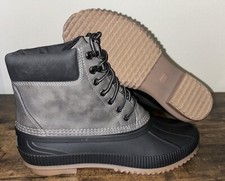 NWT Mens Tommy Hilfiger Colins 2 lace up dark grey duck boots size 10 Tommy Hilfiger Mens Colins 2 Manmade Dark Grey Duck Boots 13  main image 2