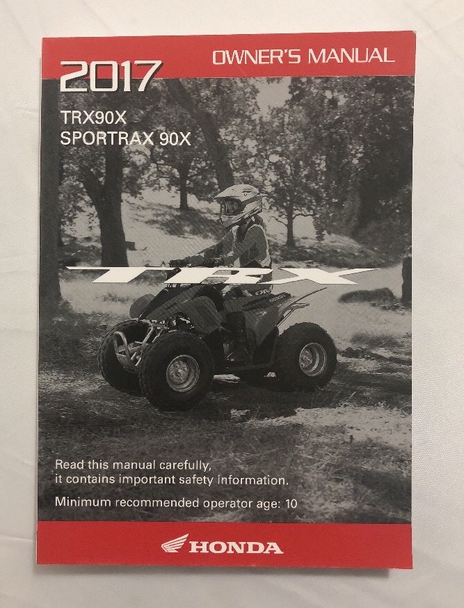 2017 Honda TRX90x Sportrax 90x ATV Owners Manual : 31HP2690 00x31