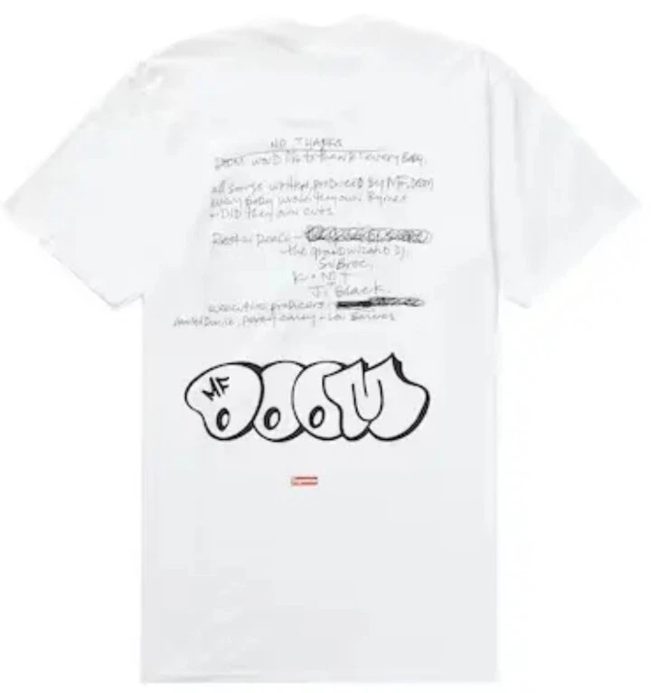 Tee shirt Supreme MF Doom blanc * grand * encore dans son emballage L