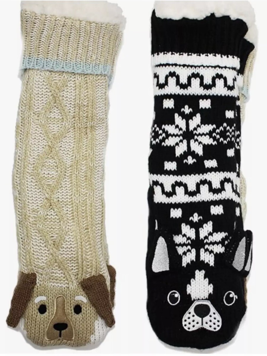 NEW Jane and Bleecker slipper Animal socks Plushfill Lined RRP £25