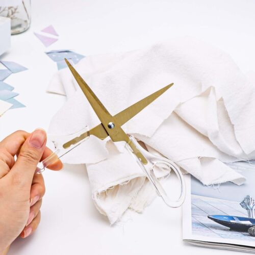 1pc Acrylic Scissors 6.5" Clear Scissors Office Scissors Metal Blades Shears - Picture 12 of 24