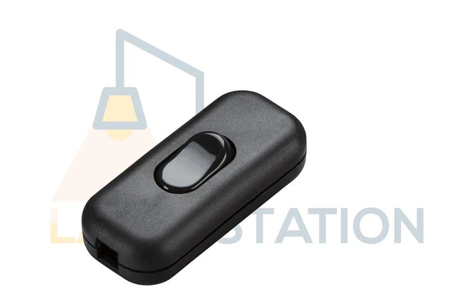 Inline Cord Switch White Black ON/OFF Table Lamp Desk 6A DP Knightsbridge - Image 2 of 4