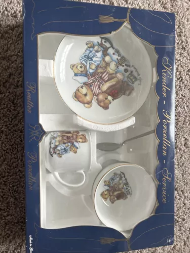 Kinder Porzellan Service 4 Pieces Reutter Porcelaine - Made In Germany