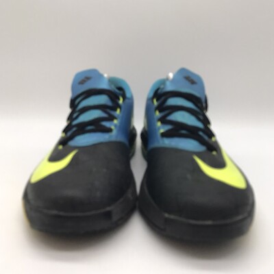 Nike KD VI 6 Athletic Sneakers Youth 5Y Black Volt Blue 599477-006