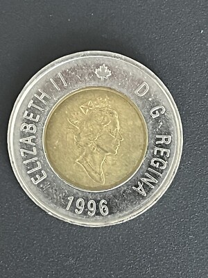 1996 Canada 2 Dollars Polar Bear queen Elizabeth II Coin