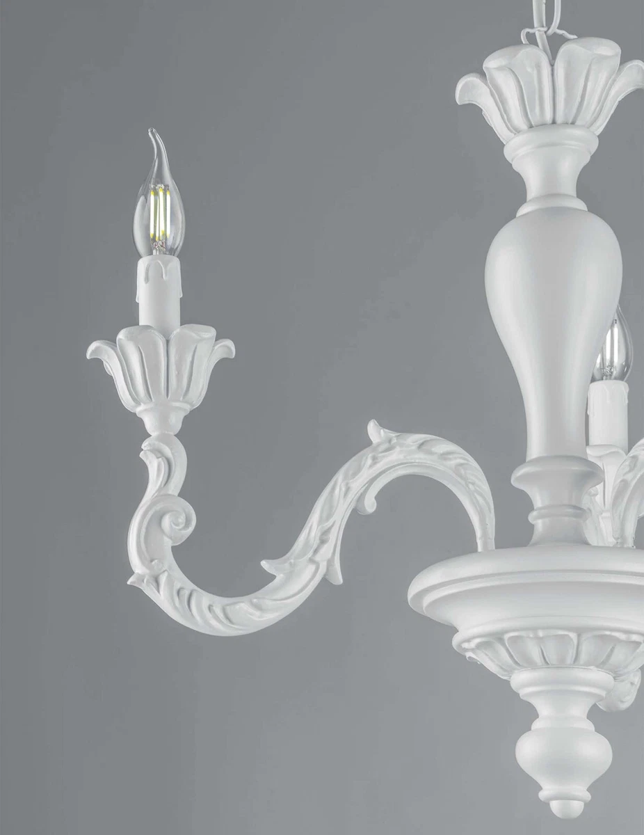 Shabby chic white chandelier clearance