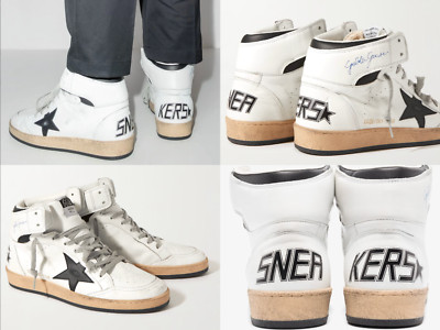 GOLDEN GOOSE Sky Star Distressed Leather High-Top Sneakers Schuhe Shoes Bnwt 42