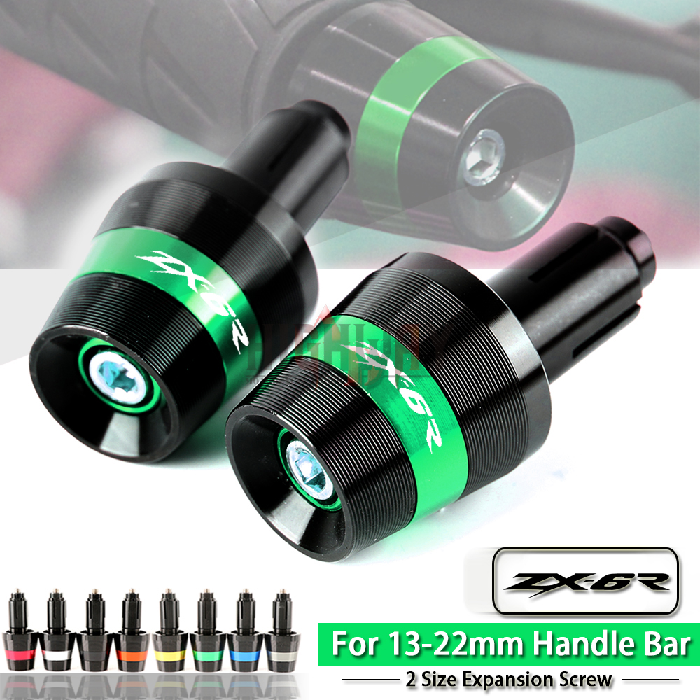 CNC Aluminum Handlebar Grips Bar End Slider Cap Plug for Kawasaki Ninja  ZX6R 636