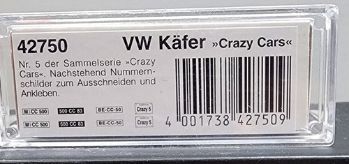 Busch VW Kafer 42750 1:87 Crazy Cars NEW - Picture 4 of 5
