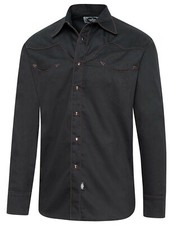Hemd Country Westernhemd Schwarz Cowboyhemd �...