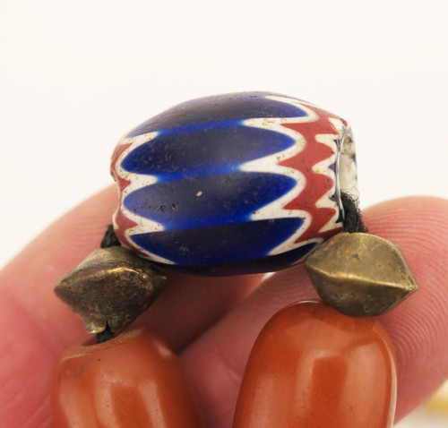 Afrikanische Handel Perlenkette mit venezianischer 6-lagiger Chevron Brennperle. um 1920 - Bild 11 von 17