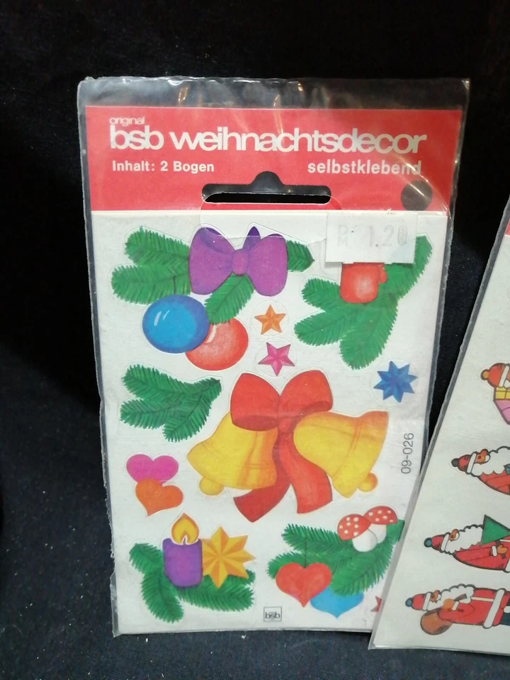 Bögen Weihnachtssticker Geschenkaufkleber Engel Sterne BSB 90er DM Aufkleber  - Bild 2 von 4