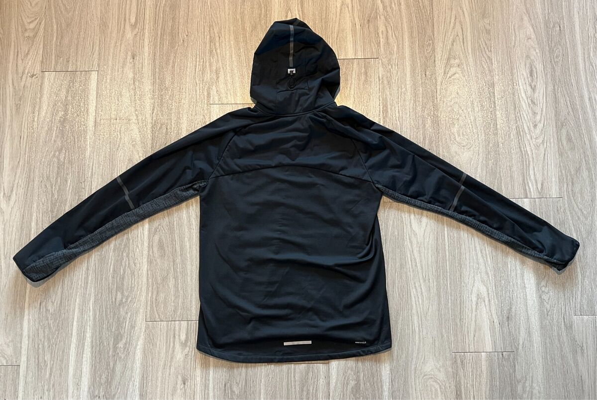 NIKE Shield Max Dri-FIT Running Jacket Full Zip Hooded Black NIKE Shield Max Dri-FIT Running Jacket Full Zip Hooded Black