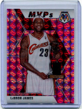 2019 Panini Mosaic #298 LeBron James MVPs Pink Camo Prizm Refractor Lakers