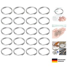 100 Stück 15 mm Schlüsselringe Schlüsselanhänger Mini-Split-Biegeringe mit Do...