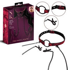 Open Mouth Gag With Removable Nipple Clamps Bondage Erotic Gear Couple Sex Toy