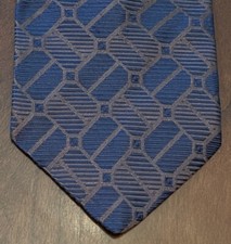Zionetti Blue Brown Hand Made 100% Imported Silk Men’s Neck Tie Made In USA