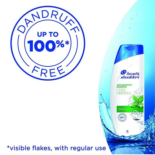 Head & Shoulders Cool Menthol Anti Dandruff Shampoo, 340ml - Picture 4 of 5