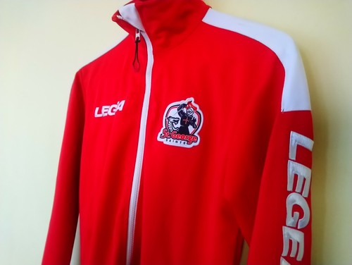 St George Dragons Saints FC Legea Tracksuit Top Red White Sz S - Picture 3 of 12