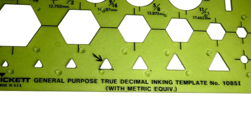 Pickett General Purpose True Decimal Inking Template NO. 1085I - Afbeelding 5 van 14