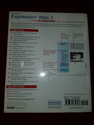 MICROSOFT EXPRESSION WEB 3 ON DEMAND By Perspection Inc. *Excellent Condition*
