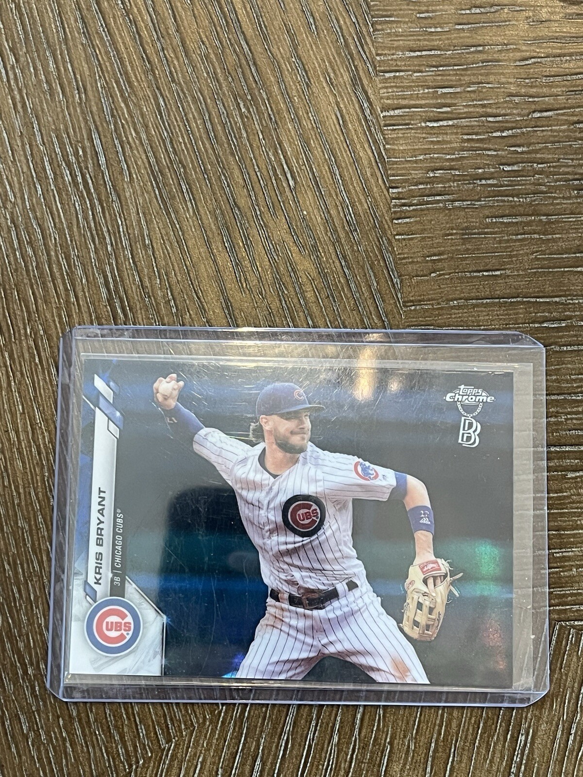 2020 Topps Chrome Ben Baller Blue Refractor #53 Kris Bryant /75