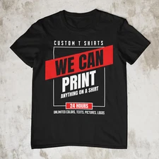 Personalized Custom T-Shirt Printing with your photo, text, logo, anything New