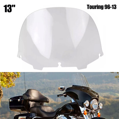 13 Inch Clear Windshield For 1996-2013 Harley Touring: Street