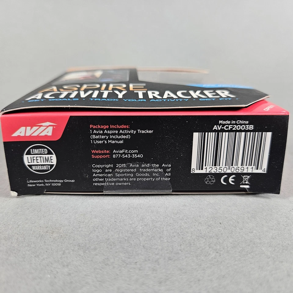 Новый черный фитнес-трекер активности AVIA Aspire совместимый с AV-CF2003B Aspire - Изображение 3 из 3