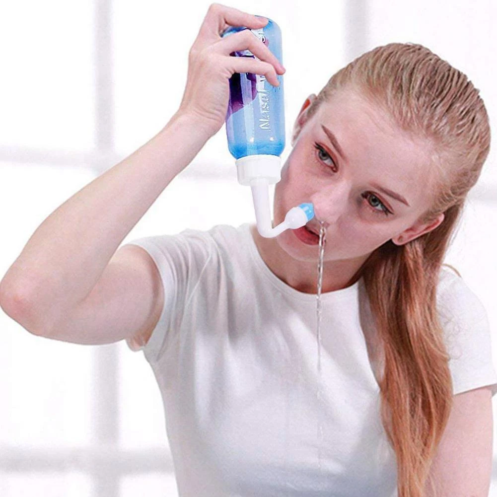 300ml Nasal Wash Neti Pot Nose Cleaner Bottle Irrigator Sinus Rinse  Child/Adult