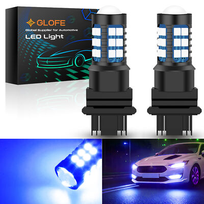 2X 3157 3156 4157 10000K Blue 30SMD LED Daytime Running Parking Light DRL Bulbs