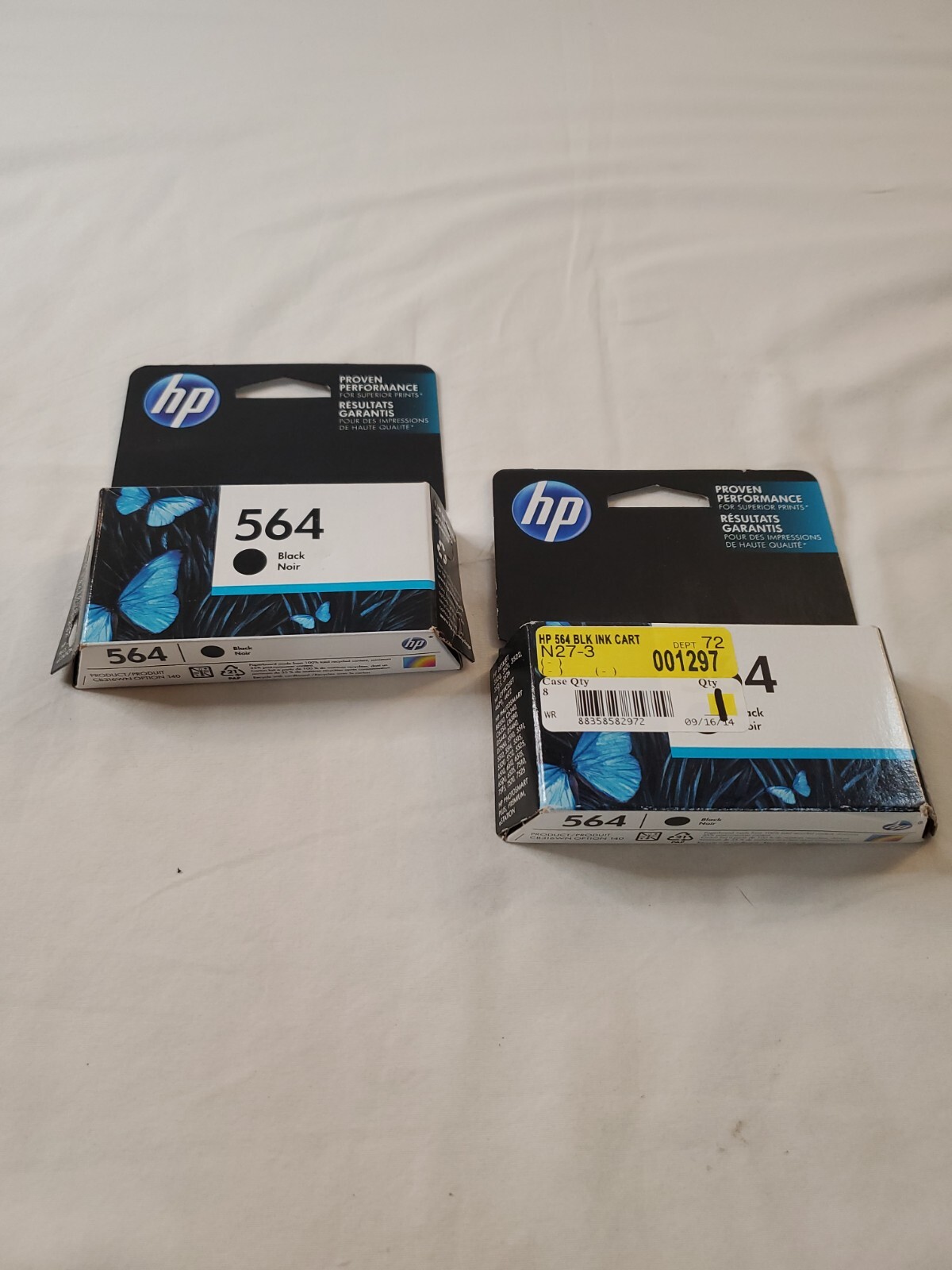 Lot Of 2 NEW GENUINE HP 564 Black  OEM