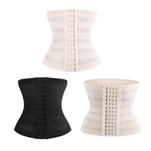 Women Mesh Waist Trainer Corsets Cincher Hourglass Body Shaper Girdle with Hook - Picture 1 of 26