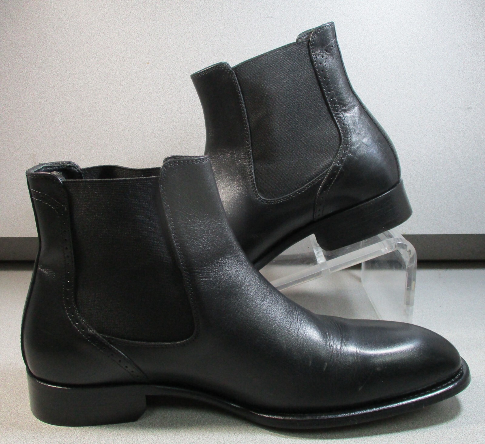 246021 PFBTi60 ELLSWORTH MEN SHOE 9.5 BLACK LEATHER MADE INITALY