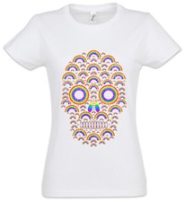 Rainbow Skull Women T-Shirt Skulls Tattoo Oldschool Fun