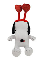 2025 Peanuts SNOOPY 17" Valentine's Plush Red Heart Collar and Headband NEW