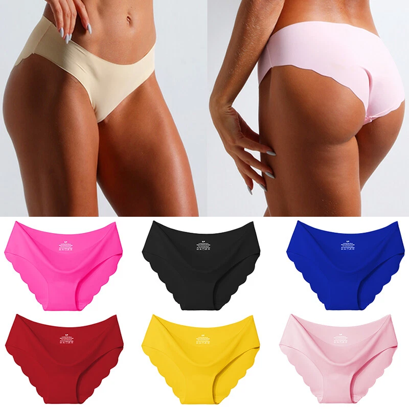 3 Pack Women Seamless Panties Knickers Soft Comfy Low-Waist Underwear  Underpants