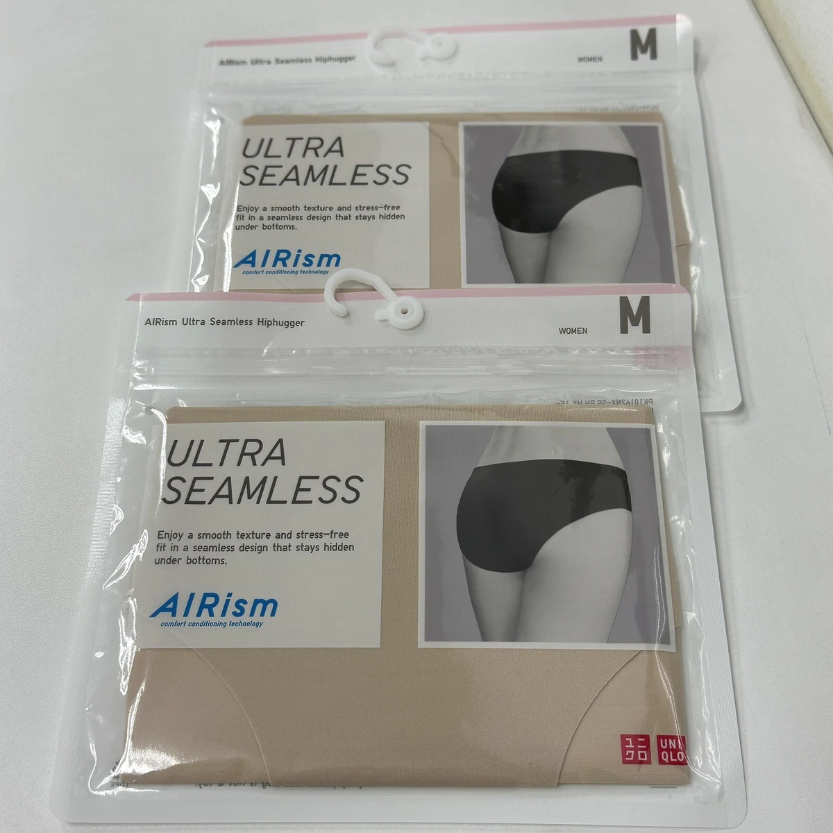 Uniqlo AIRism WOMEN Ultra Seamless Hiphugger Biege M size (2 Packs)