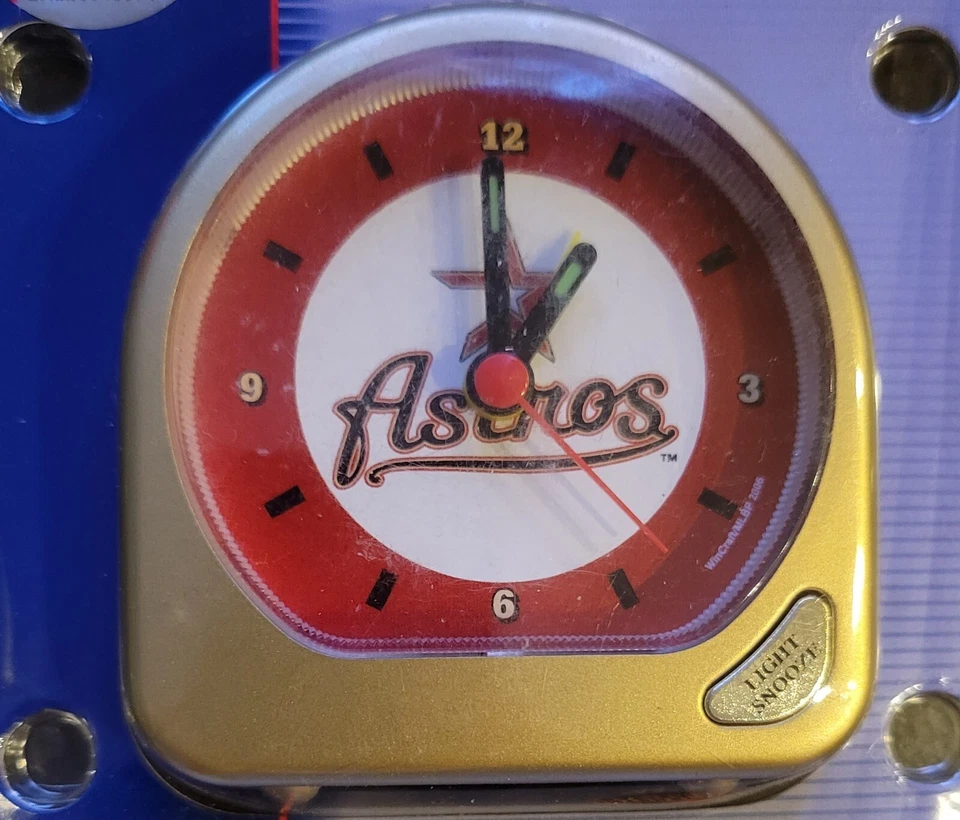 Houston Astros Alarm Clock Quartz Movement Texas MLB Baseball Win Craft Sports  - Image 2 of 4