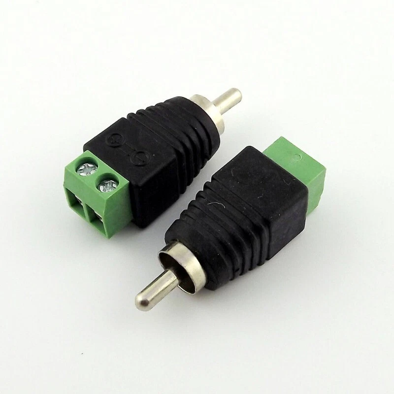 100pcs Phono RCA Male Plug To AV Screw Terminal Solderless Connector CCTV 2024 - Image 3 of 4
