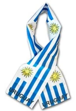 URUGUAY FLAG SCARF - LIGHTWEIGHT POLYESTER 8" x 60" - NEW SCARF SHAWL WRAP 