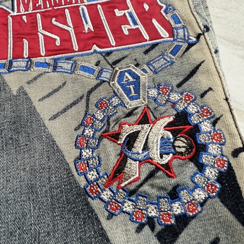 VTG Y2K UNK NBA Jeans Allen Iverson “The Answer” #3 BAGGY JNCO SOUTHPOLE RARE!! - Picture 7 of 20