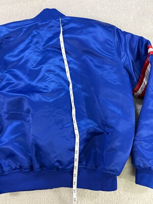 Parka STARTER Giants – Blouson Bleu En Coton, Taille L Pour Homme – Occasion En Bon état