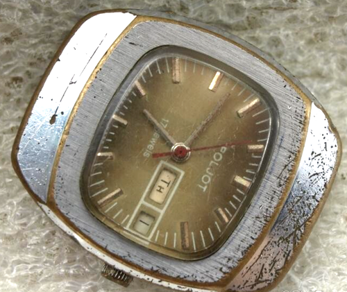 VINTAGE SOVIET RUSSIA USSR MENS WATCH POLJOT MECHANICAL NOT WORKING RARE - Picture 14 of 15