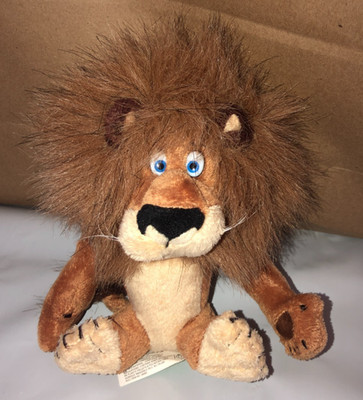 Madagascar Alex the Lion Live Animal 7'' Plush 2005 Celebrity Beanbag Dreamworks